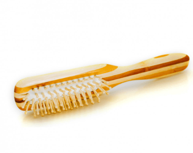 Escova para cabelo em Bambu